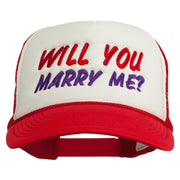 Will You Marry Me Embroidered Mesh Cap