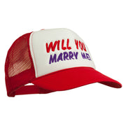 Will You Marry Me Embroidered Mesh Cap