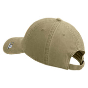 U.S. Army 42nd Infantry Division Embroidered Washed Solid Pigment Dyed Cotton Twill Brass Buckle Cap - Khaki OSFM
