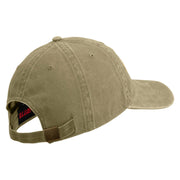 U.S. Army 42nd Infantry Division Embroidered Washed Solid Pigment Dyed Cotton Twill Brass Buckle Cap - Khaki OSFM
