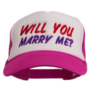 Will You Marry Me Embroidered Mesh Cap