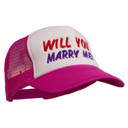 Will You Marry Me Embroidered Mesh Cap