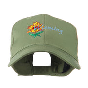 USA State Flower Wyoming Indian Paintbrush Embroidered Cap