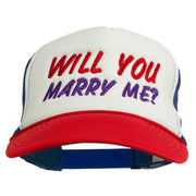 Will You Marry Me Embroidered Mesh Cap