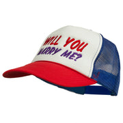 Will You Marry Me Embroidered Mesh Cap