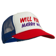 Will You Marry Me Embroidered Mesh Cap