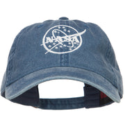 Nasa White Logo Embroidered Washed Cap