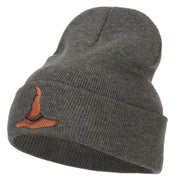 Wizard Brown Hat Embroidered Long Beanie