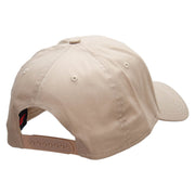 Baseball Bats and Ball Embroidered Solid Cotton Twill Low Profile Snap Cap - Khaki OSFM