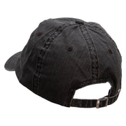 Embroidered Football Patched Pigment Dyed Special Cotton Cap - Black OSFM