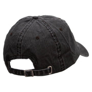 Embroidered Football Patched Pigment Dyed Special Cotton Cap - Black OSFM