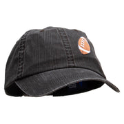 Embroidered Football Patched Pigment Dyed Special Cotton Cap - Black OSFM