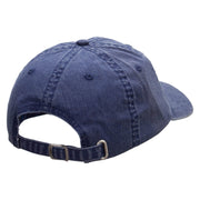 Embroidered Football Patched Pigment Dyed Special Cotton Cap - Navy OSFM