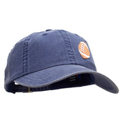 Embroidered Football Patched Pigment Dyed Special Cotton Cap - Navy OSFM