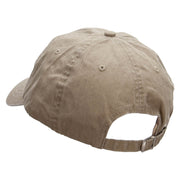 Embroidered Football Patched Pigment Dyed Special Cotton Cap - Olive OSFM