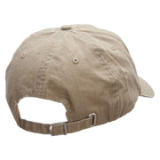 Embroidered Football Patched Pigment Dyed Special Cotton Cap - Olive OSFM