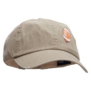 Embroidered Football Patched Pigment Dyed Special Cotton Cap - Olive OSFM