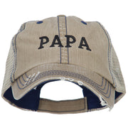 Papa Embroidered Low Profile Cotton Mesh Cap