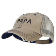 Papa Embroidered Low Profile Cotton Mesh Cap