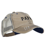 Papa Embroidered Low Profile Cotton Mesh Cap