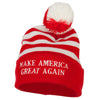 Make America Great Again Embroidered Striped Cuff Beanie