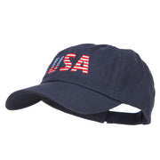 America USA Flag Embroidered Low Profile Cap