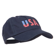 America USA Flag Embroidered Low Profile Cap