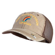 U.S. Army 42nd Infantry Division Embroidered Low Profile Special Cotton Mesh Cap - Khaki-Brown OSFM