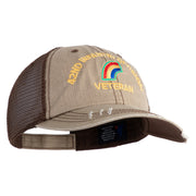 U.S. Army 42nd Infantry Division Embroidered Low Profile Special Cotton Mesh Cap - Khaki-Brown OSFM