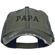 Papa Embroidered Low Profile Cotton Mesh Cap