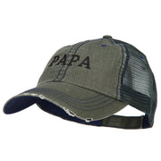 Papa Embroidered Low Profile Cotton Mesh Cap