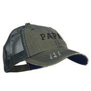 Papa Embroidered Low Profile Cotton Mesh Cap