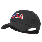 America USA Flag Embroidered Low Profile Cap