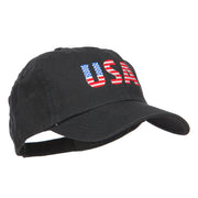 America USA Flag Embroidered Low Profile Cap