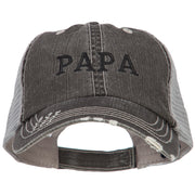 Papa Embroidered Low Profile Cotton Mesh Cap