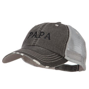 Papa Embroidered Low Profile Cotton Mesh Cap