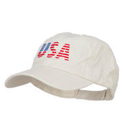 America USA Flag Embroidered Low Profile Cap