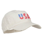 America USA Flag Embroidered Low Profile Cap