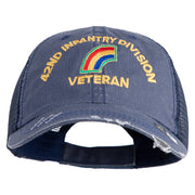 U.S. Army 42nd Infantry Division Embroidered Low Profile Special Cotton Mesh Cap - Navy OSFM