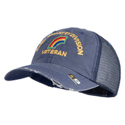 U.S. Army 42nd Infantry Division Embroidered Low Profile Special Cotton Mesh Cap - Navy OSFM