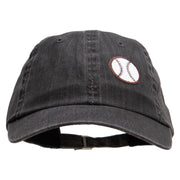 Baseball Sports Patched Pigment Dyed Special Cotton Cap - Black OSFM