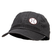 Baseball Sports Patched Pigment Dyed Special Cotton Cap - Black OSFM