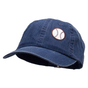 Baseball Sports Patched Pigment Dyed Special Cotton Cap - Navy OSFM