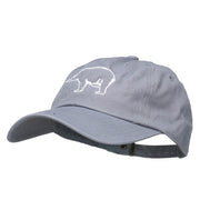 Polar Bear Embroidered Unstructured Cap