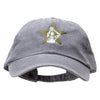 Basketball Star Embroidered Pigment Dyed Wash Cap - Grey OSFM