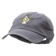 Basketball Star Embroidered Pigment Dyed Wash Cap - Grey OSFM