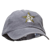 Basketball Star Embroidered Pigment Dyed Wash Cap - Grey OSFM