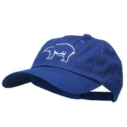 Polar Bear Embroidered Unstructured Cap