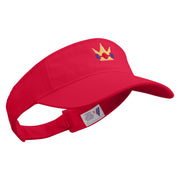 Mario Princess Crown Embroidered Pro Style Cotton Twill Washed Visor - Red OSFM