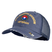 U.S. Army 9th Infantry Division Embroidered Low Profile Special Cotton Mesh Cap - Navy OSFM